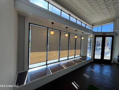 Facing front entrance