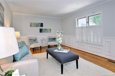Light and bright living room with hardwood floors 