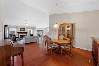 Dining and Living Room with Laminate Flooring, New