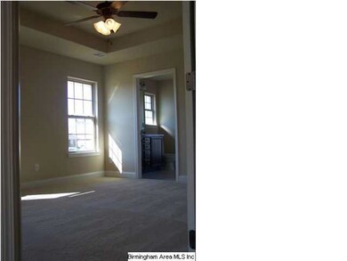 Master suite is spacious with a trey ceiling, his 