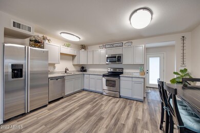 kitchen, dining and laundry room