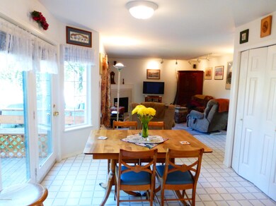 kitchen dining area looking to family rm