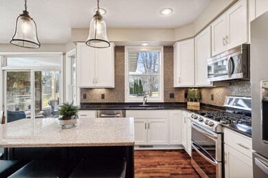 The island provides the perfect workspace for testing out new recipes or gathering around while prepping for dinner.