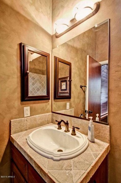 Guest or Den bath vanity w tile