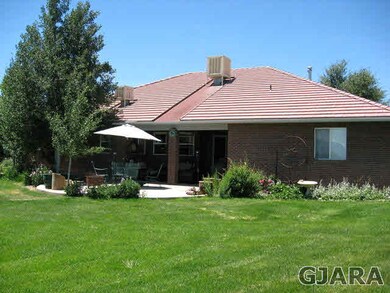 LOOKING AT BACK PATIO AND YARD