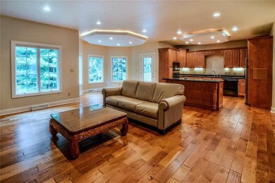 Family room opens to the kitchen space...perfect f