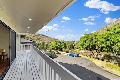 Lanai deck space from living room