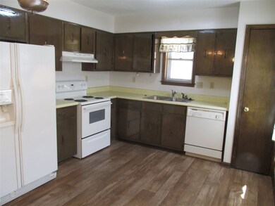 Kitchen is large enough for a dining room table. N
