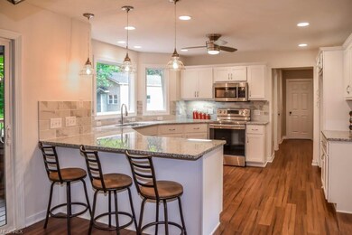 Completely updated kitchen with new white cabinets