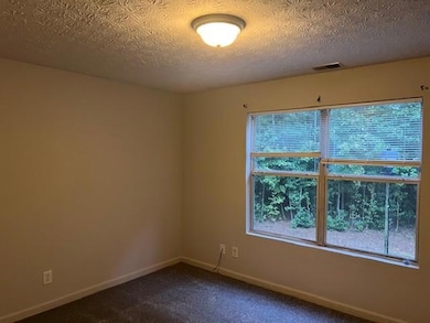 Spare room featuring carpet flooring and a textured ceiling