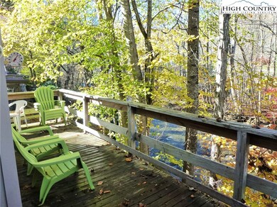 Sit on your private deck and listen to the sounds of the Watauga River pass you by.