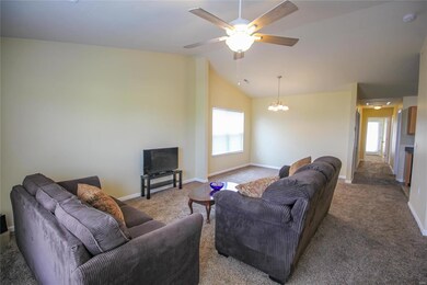 Open space between the living room and dining room