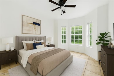 Bedroom featuring light tile patterned floors and