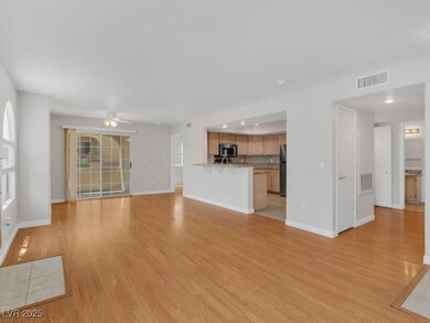 Unfurnished living room with light wood-type floor