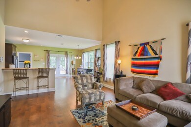 Bar seating in kitchen