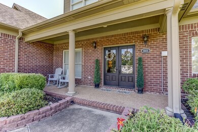 Close up of front porch