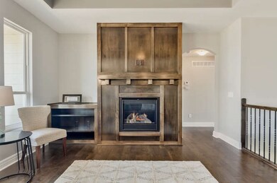 Wood Trim, Built-in Shelves, and Wood Floors