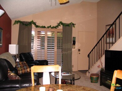 Vaulted Ceiling in Living/Dining Area