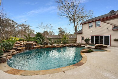 Serene waterfalls invite you to relax in this cust