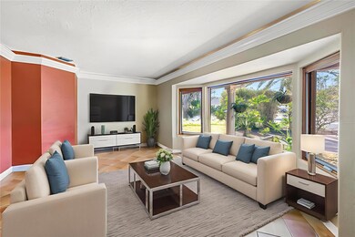 The dining room could also serve as an ideal living room. Virtually staged.