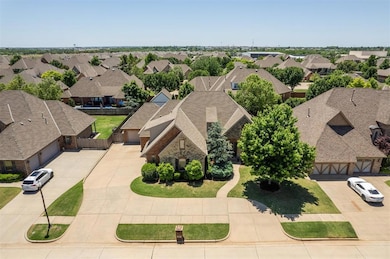 Aerial perspective of suburban area