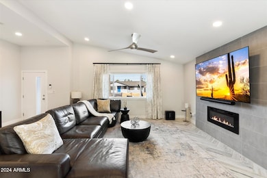 Linear fireplace