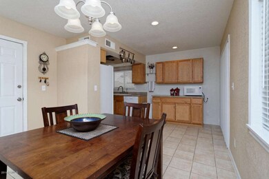Dining area into kitchen entry