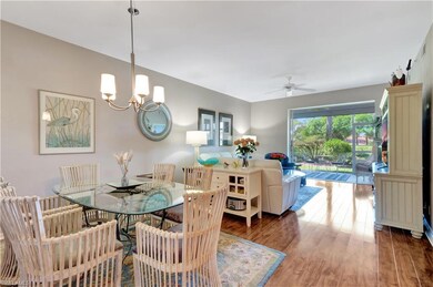 Dining area with wood finished floors and ceiling 