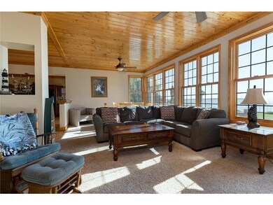 The living room creates an awesome setting with th