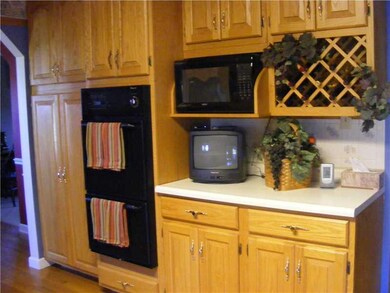 Kitchen. View of Built In Wine Rack Above