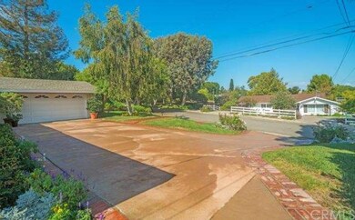 View down the driveway