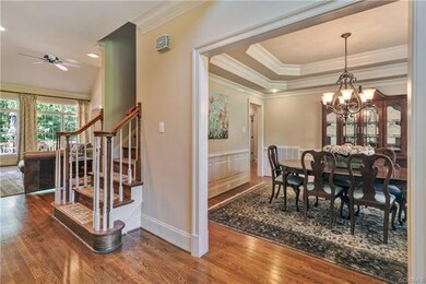 Foyer opens to the dining room on the right and th