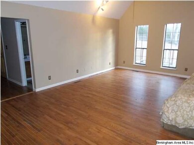 Hardwood floors in living room