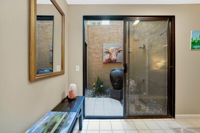 Atrium with fountain viewed from foyer