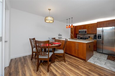 Open concept kitchen and dining