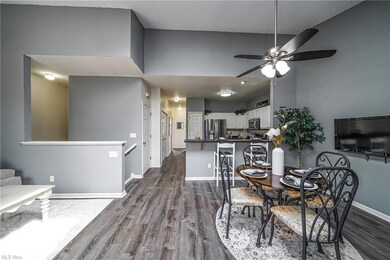 Large open eat in kitchen and dinning space.