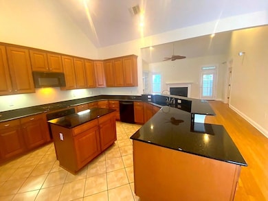 View from kitchen toward living room area