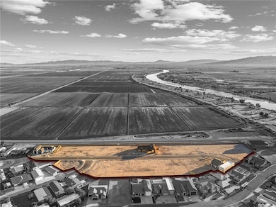 Drone / aerial view of a mountain backdrop
