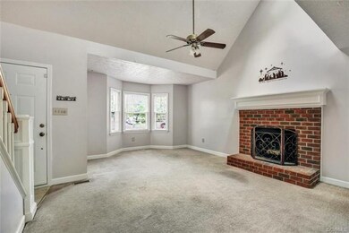 Spacious great room with cathedral ceiling, ceilin