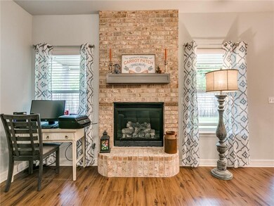 Lovely living room with gas fireplace