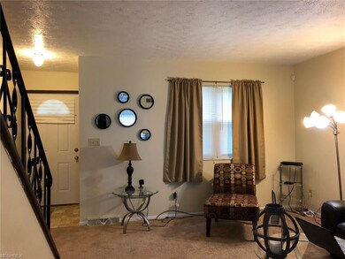 Walk through the front door into the living room.