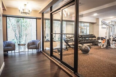 Workout room entrance conveniently located on the