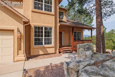 Covered porch with wood deck