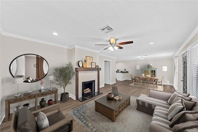 Virtually staged living room.