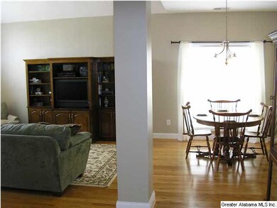 Very open living and dining area.