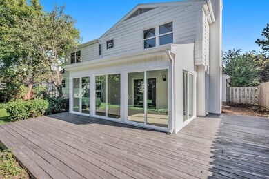 Deck and sunroom.