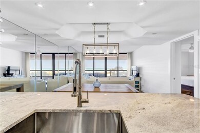 Beautifully updated kitchen with views of the beac