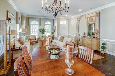 Dining Room with chandelier.
