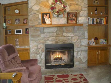Family Room. Stone Fireplace,Wood Burning & Built 