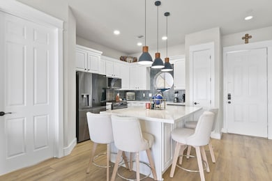 This kitchen set up is ideal for entertaining and